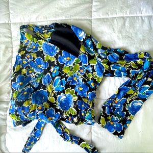 Zara Asymmetrical One Sleeve Tie Back Crop Top